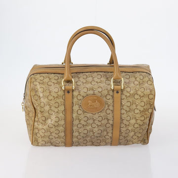 CELINE C Macadam Canvas Bag Nylon PVC Canvas Suede 4 Set Beige Auth bs30289 - 0