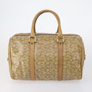 CELINE C Macadam Canvas Bag Nylon PVC Canvas Suede 4 Set Beige Auth bs30289-3