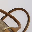 CELINE C Macadam Canvas Bag Nylon PVC Canvas Suede 4 Set Beige Auth bs30289-5