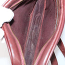 CARTIER Must Line Clutch Bag Leather 5 Set Bordeaux Gold Auth bs30290-17