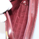 CARTIER Must Line Clutch Bag Leather 5 Set Bordeaux Gold Auth bs30290-22