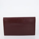 CARTIER Must Line Clutch Bag Leather 5 Set Bordeaux Gold Auth bs30290-24