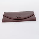 CARTIER Must Line Clutch Bag Leather 5 Set Bordeaux Gold Auth bs30290-26