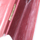 CARTIER Must Line Clutch Bag Leather 5 Set Bordeaux Gold Auth bs30290-27