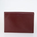 CARTIER Must Line Clutch Bag Leather 5 Set Bordeaux Gold Auth bs30290-3