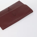 CARTIER Must Line Clutch Bag Leather 5 Set Bordeaux Gold Auth bs30290-4