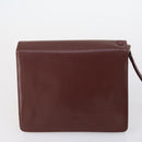 CARTIER Must Line Clutch Bag Leather 5 Set Bordeaux Gold Auth bs30290-9