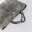 Salvatore Ferragamo Bag Leather Sequin PVC 4 Set Black Beige Silver Auth bs30291-10