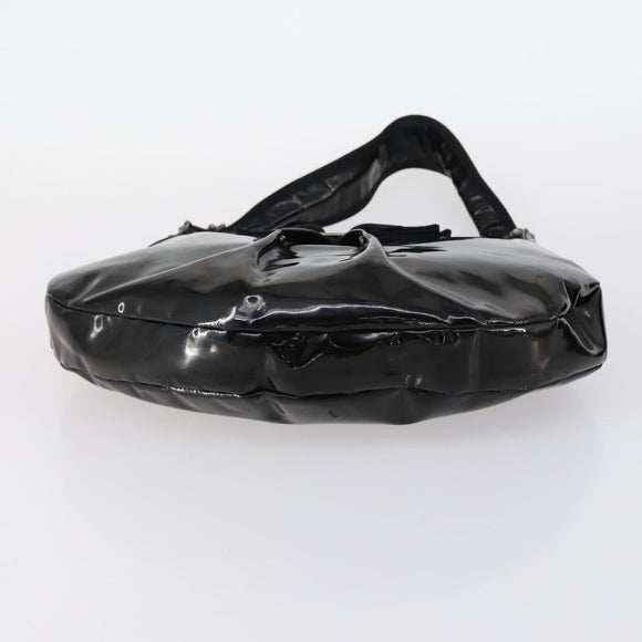 Salvatore Ferragamo Bag Leather Sequin PVC 4 Set Black Beige Silver Auth bs30291