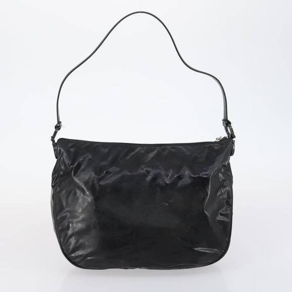 Salvatore Ferragamo Bag Leather Sequin PVC 4 Set Black Beige Silver Auth bs30291