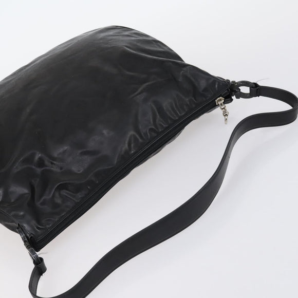 Salvatore Ferragamo Bag Leather Sequin PVC 4 Set Black Beige Silver Auth bs30291