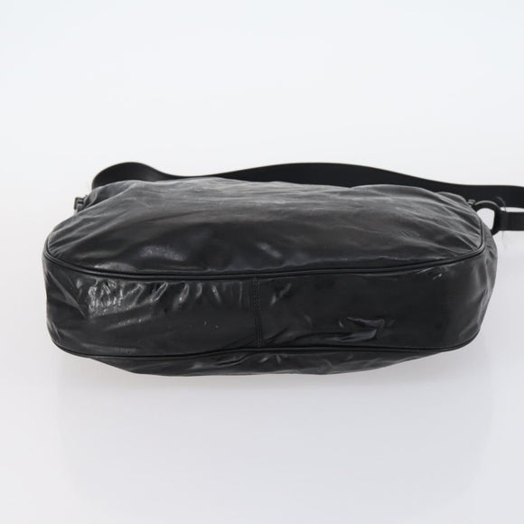 Salvatore Ferragamo Bag Leather Sequin PVC 4 Set Black Beige Silver Auth bs30291