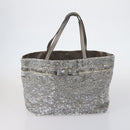 Salvatore Ferragamo Bag Leather Sequin PVC 4 Set Black Beige Silver Auth bs30291-8