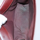 CARTIER Must Line Clutch Bag Leather 4 Set Bordeaux Gold Auth bs30292-31