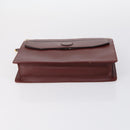 CARTIER Must Line Clutch Bag Leather 4 Set Bordeaux Gold Auth bs30292-5