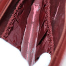 CARTIER Must Line Clutch Bag Leather 4 Set Bordeaux Gold Auth bs30292-6