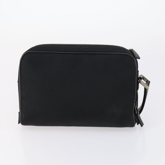 GUCCI Shoulder Bag Leather Nylon 5 Set Black Auth bs30293