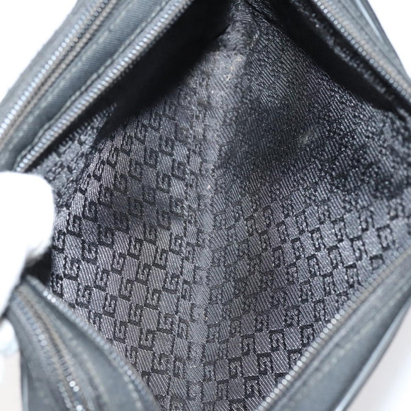 GUCCI Shoulder Bag Leather Nylon 5 Set Black Auth bs30293