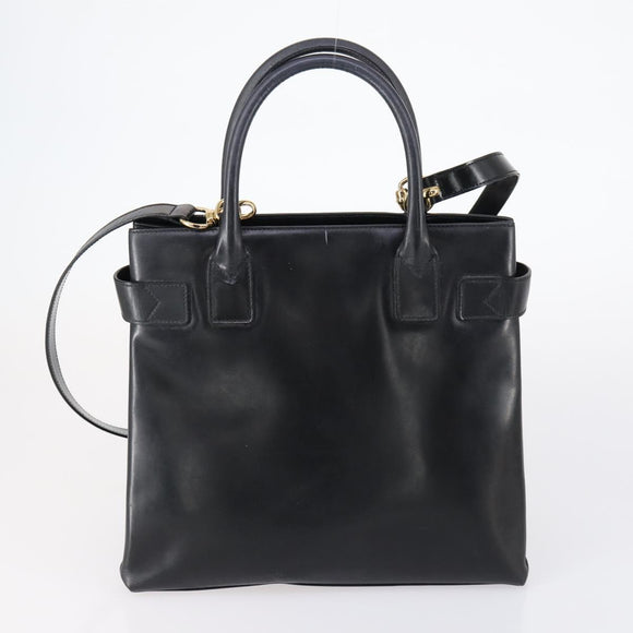 GUCCI Shoulder Bag Leather Nylon 5 Set Black Auth bs30293