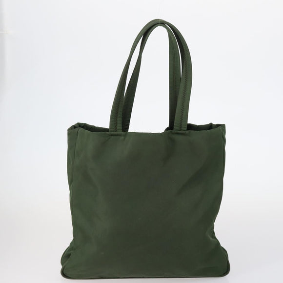 PRADA Tote Bag Nylon Suede 5 Set Brown Khaki beige Auth bs30294