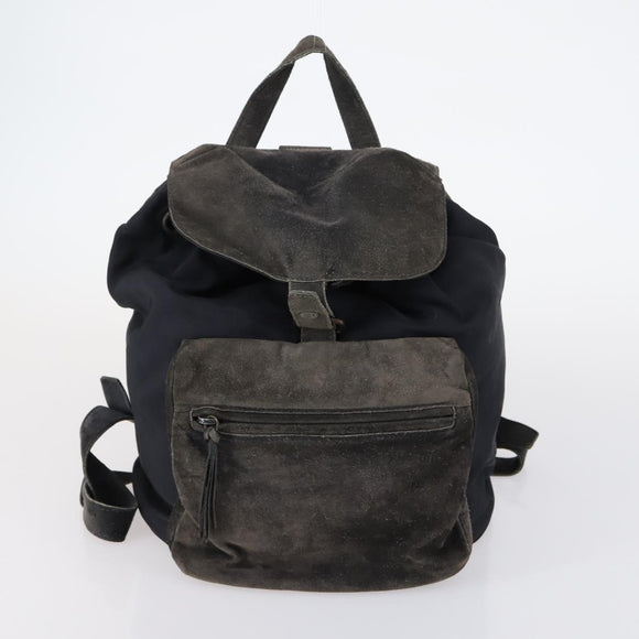 PRADA Tote Bag Nylon Suede 5 Set Brown Khaki beige Auth bs30294