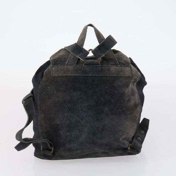 PRADA Tote Bag Nylon Suede 5 Set Brown Khaki beige Auth bs30294