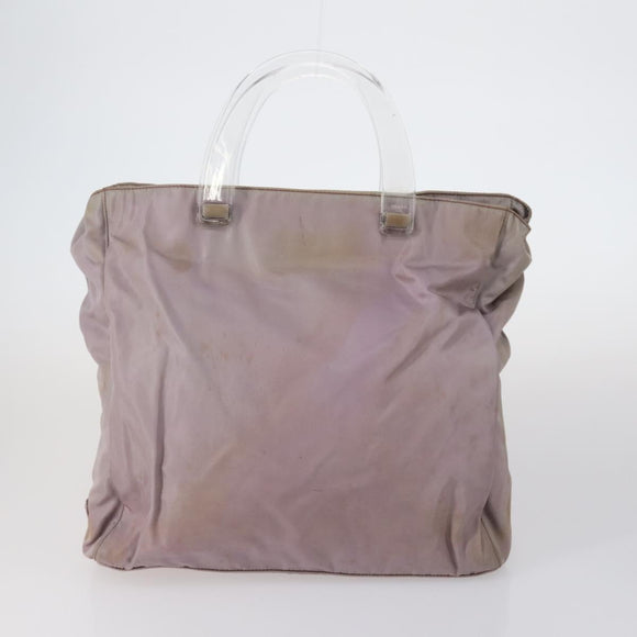 PRADA Tote Bag Nylon Suede 5 Set Brown Khaki beige Auth bs30294