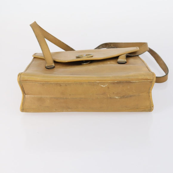 Christian Dior Shoulder Bag Leather Canvas 3 Set Black Beige Auth bs30295