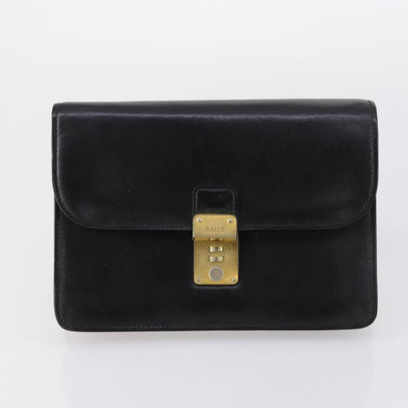 BALLY Tote Bag Leather Nylon PVC 5 Set Black Beige Auth bs30296