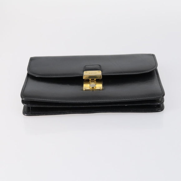 BALLY Tote Bag Leather Nylon PVC 5 Set Black Beige Auth bs30296