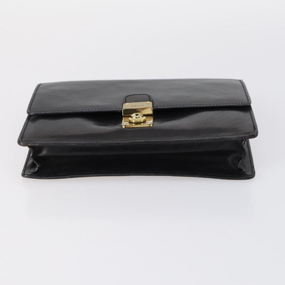 BALLY Tote Bag Leather Nylon PVC 5 Set Black Beige Auth bs30296