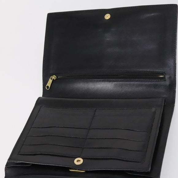 BALLY Tote Bag Leather Nylon PVC 5 Set Black Beige Auth bs30296