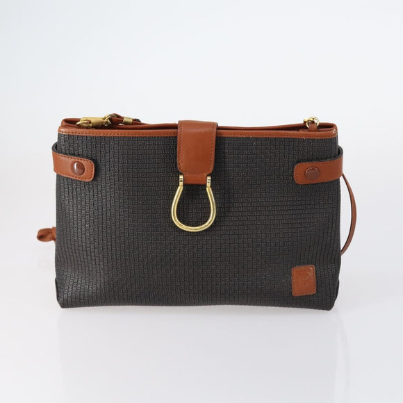 BALLY Tote Bag Leather Nylon PVC 5 Set Black Beige Auth bs30296