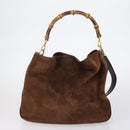 GUCCI Shoulder Bag PVC Suede Leather 5 Set Black White Brown Auth bs30297-13