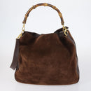 GUCCI Shoulder Bag PVC Suede Leather 5 Set Black White Brown Auth bs30297-14