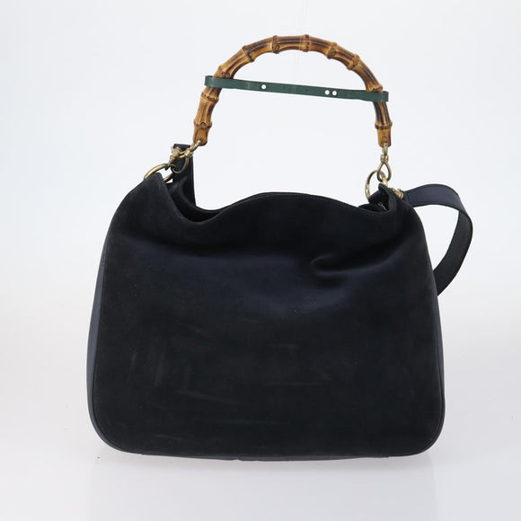 GUCCI Shoulder Bag PVC Suede Leather 5 Set Black White Brown Auth bs30297