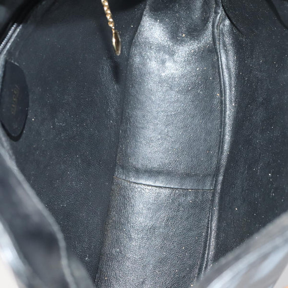 GUCCI Shoulder Bag PVC Suede Leather 5 Set Black White Brown Auth bs30297