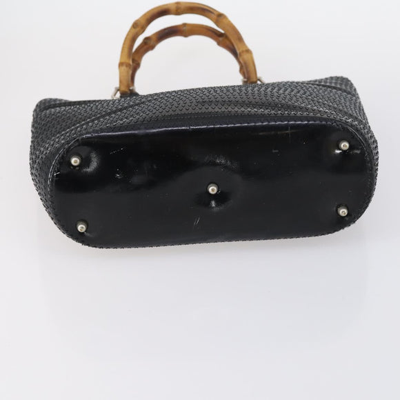 GUCCI Shoulder Bag PVC Suede Leather 5 Set Black White Brown Auth bs30297