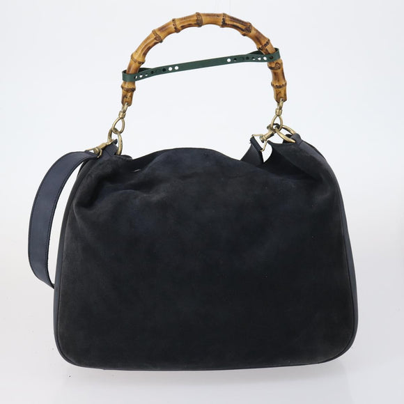 GUCCI Shoulder Bag PVC Suede Leather 5 Set Black White Brown Auth bs30297