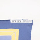 HERMES Carre 90 Scarf Silk ""Mail Coach"" Blue Auth bs30298-9