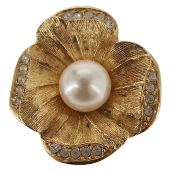 Christian Dior Earring metal Gold Tone Auth bs30300