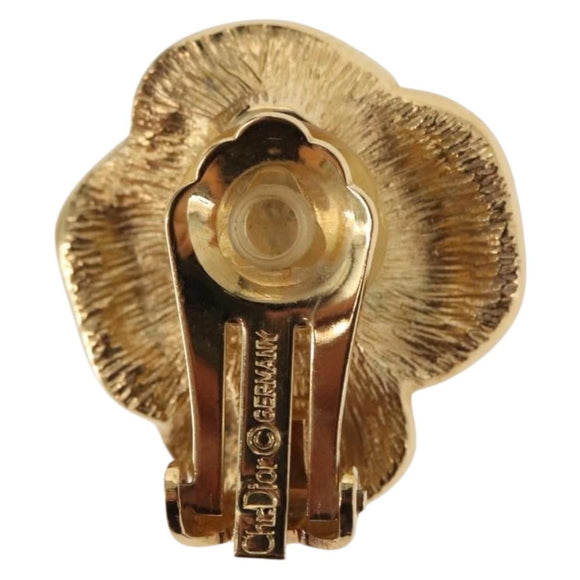 Christian Dior Earring metal Gold Tone Auth bs30300