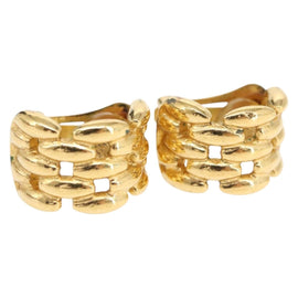 Christian Dior Earring metal Gold Tone Auth bs30301