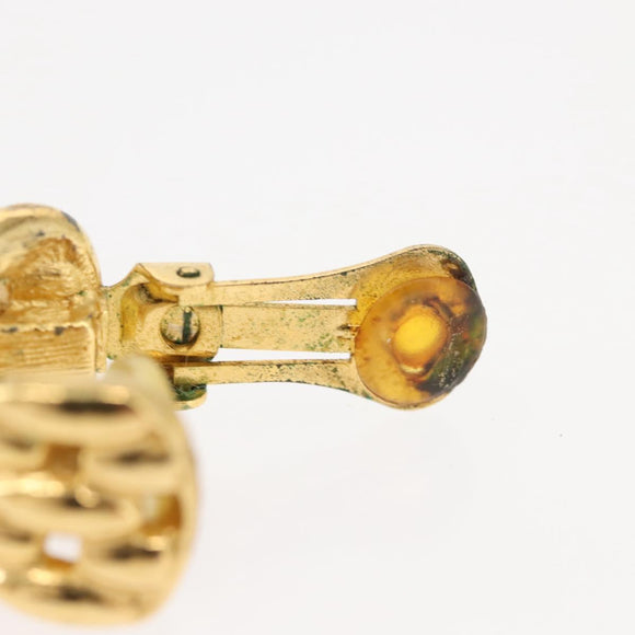 Christian Dior Earring metal Gold Tone Auth bs30301