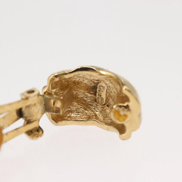 Christian Dior Earring metal Gold Tone Auth bs30303