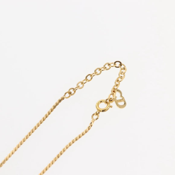 Christian Dior Necklace metal Gold Tone Auth bs30304