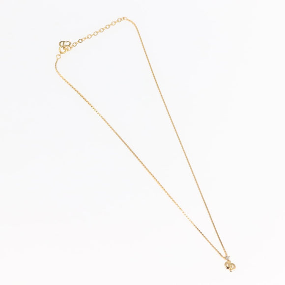 Christian Dior Necklace metal Gold Tone Auth bs30304