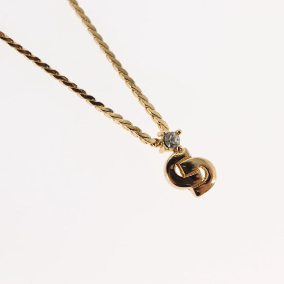 Christian Dior Necklace metal Gold Tone Auth bs30304