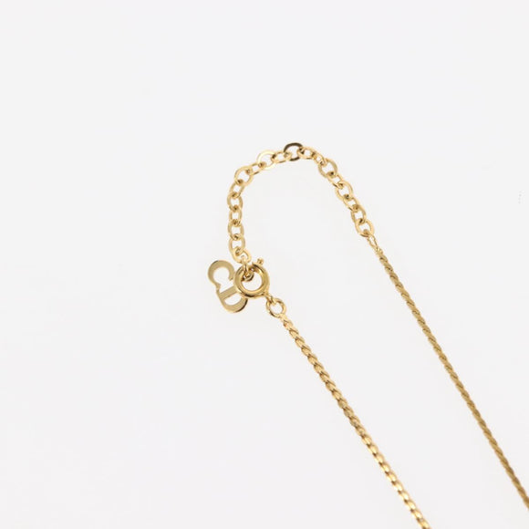 Christian Dior Necklace metal Gold Tone Auth bs30304