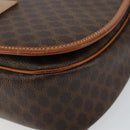 CELINE Macadam Canvas Shoulder Bag PVC Brown Gold Auth bs30306-9